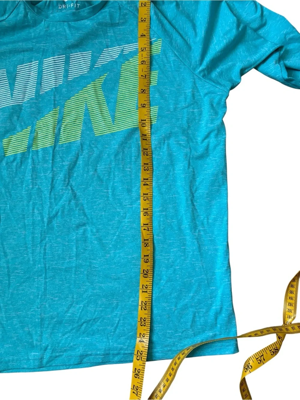Nike Dri-FIT Swim Long Sleeve Rash Guard Shirt Medium Turquoise Graphic